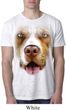 Mens Pit Bull Shirt Big Pit Bull Face Burnout T-Shirt