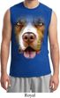 Mens Pit Bull Shirt Big Pit Bull Face Muscle Tee T-Shirt