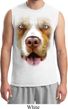 Mens Pit Bull Shirt Big Pit Bull Face Muscle Tee T-Shirt