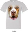 Mens Pit Bull Shirt Big Pit Bull Face Tall Tee T-Shirt