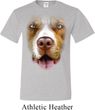 Mens Pit Bull Shirt Big Pit Bull Face Tall Tee T-Shirt