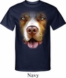 Mens Pit Bull Shirt Big Pit Bull Face Tall Tee T-Shirt