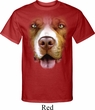 Mens Pit Bull Shirt Big Pit Bull Face Tall Tee T-Shirt