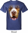 Mens Pit Bull Shirt Big Pit Bull Face Tall Tee T-Shirt
