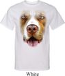 Mens Pit Bull Shirt Big Pit Bull Face Tall Tee T-Shirt