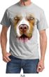 Mens Pit Bull Shirt Big Pit Bull Face Tee T-Shirt