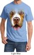 Mens Pit Bull Shirt Big Pit Bull Face Tee T-Shirt