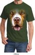 Mens Pit Bull Shirt Big Pit Bull Face Tee T-Shirt