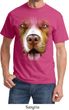 Mens Pit Bull Shirt Big Pit Bull Face Tee T-Shirt