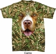 Mens Pit Bull Shirt Big Pit Bull Face Tie Dye T-shirt