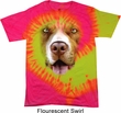 Mens Pit Bull Shirt Big Pit Bull Face Tie Dye T-shirt