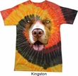 Mens Pit Bull Shirt Big Pit Bull Face Tie Dye T-shirt