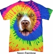 Mens Pit Bull Shirt Big Pit Bull Face Tie Dye T-shirt