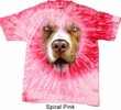 Mens Pit Bull Shirt Big Pit Bull Face Tie Dye T-shirt