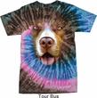 Mens Pit Bull Shirt Big Pit Bull Face Tie Dye T-shirt