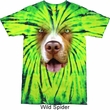 Mens Pit Bull Shirt Big Pit Bull Face Tie Dye T-shirt