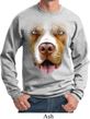 Mens Pit Bull Sweatshirt Big Pit Bull Face Sweat Shirt
