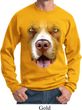 Mens Pit Bull Sweatshirt Big Pit Bull Face Sweat Shirt