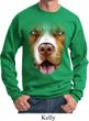 Mens Pit Bull Sweatshirt Big Pit Bull Face Sweat Shirt