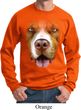 Mens Pit Bull Sweatshirt Big Pit Bull Face Sweat Shirt