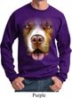 Mens Pit Bull Sweatshirt Big Pit Bull Face Sweat Shirt