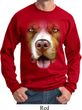 Mens Pit Bull Sweatshirt Big Pit Bull Face Sweat Shirt