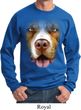 Mens Pit Bull Sweatshirt Big Pit Bull Face Sweat Shirt