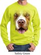 Mens Pit Bull Sweatshirt Big Pit Bull Face Sweat Shirt