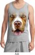 Mens Pit Bull Tanktop Big Pit Bull Face Tank Top