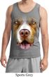 Mens Pit Bull Tanktop Big Pit Bull Face Tank Top