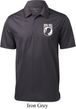 Mens Pow Mia Pocket Print Textured Polo Shirt