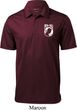 Mens Pow Mia Pocket Print Textured Polo Shirt