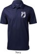 Mens Pow Mia Pocket Print Textured Polo Shirt