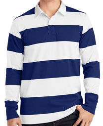 Mens Sport Tek ST301 Long Sleeve Rugby Polo Shirt