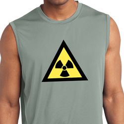 Mens Radioactive Triangle Sleeveless Moisture Wicking Tee T-Shirt Mens Radioactive Triangle Sleeveless Moisture Wicking Tee T-Shirt