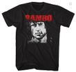Mens RAMBO Face T-shirt - Black