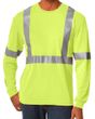 Mens CS401LS Reflective Tape High Visibility Long Sleeve Shirt