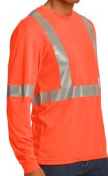 Mens CS401LS Reflective Tape High Visibility Long Sleeve Shirt