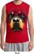 Mens Rottweiler Shirt Big Rottweiler Face Muscle Tee T-Shirt