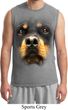 Mens Rottweiler Shirt Big Rottweiler Face Muscle Tee T-Shirt