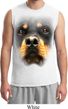 Mens Rottweiler Shirt Big Rottweiler Face Muscle Tee T-Shirt