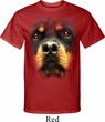 Mens Rottweiler Shirt Big Rottweiler Face Tall Tee T-Shirt