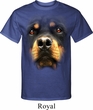 Mens Rottweiler Shirt Big Rottweiler Face Tall Tee T-Shirt