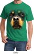 Mens Rottweiler Shirt Big Rottweiler Face Tee T-Shirt