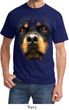 Mens Rottweiler Shirt Big Rottweiler Face Tee T-Shirt