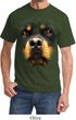 Mens Rottweiler Shirt Big Rottweiler Face Tee T-Shirt