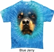Mens Rottweiler Shirt Big Rottweiler Face Tie Dye T-shirt
