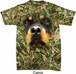 Mens Rottweiler Shirt Big Rottweiler Face Tie Dye T-shirt