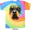Mens Rottweiler Shirt Big Rottweiler Face Tie Dye T-shirt
