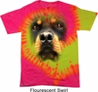 Mens Rottweiler Shirt Big Rottweiler Face Tie Dye T-shirt
